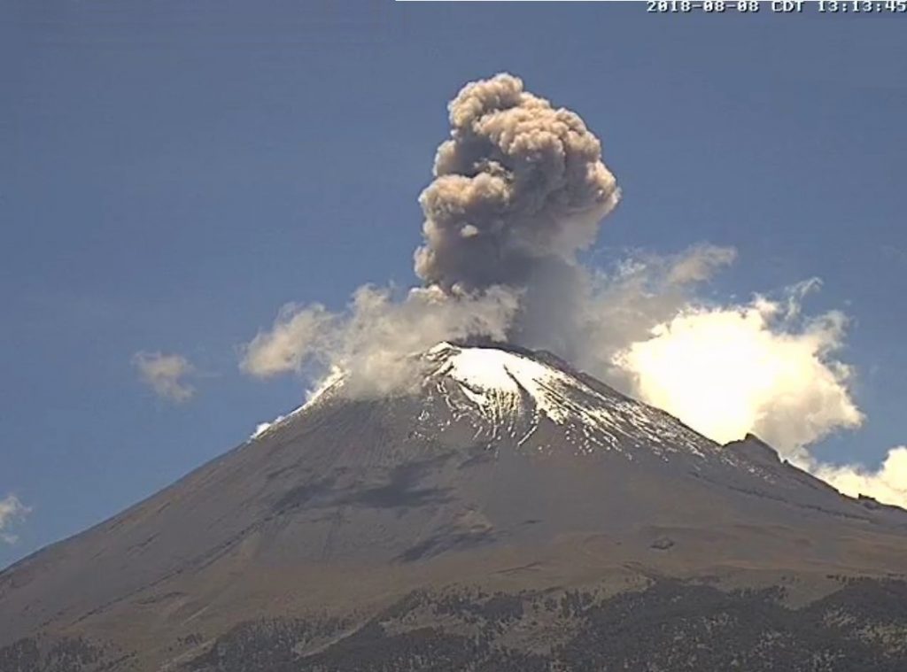 Reportan explosión del Popocatépetl,. Noticias en tiempo real
