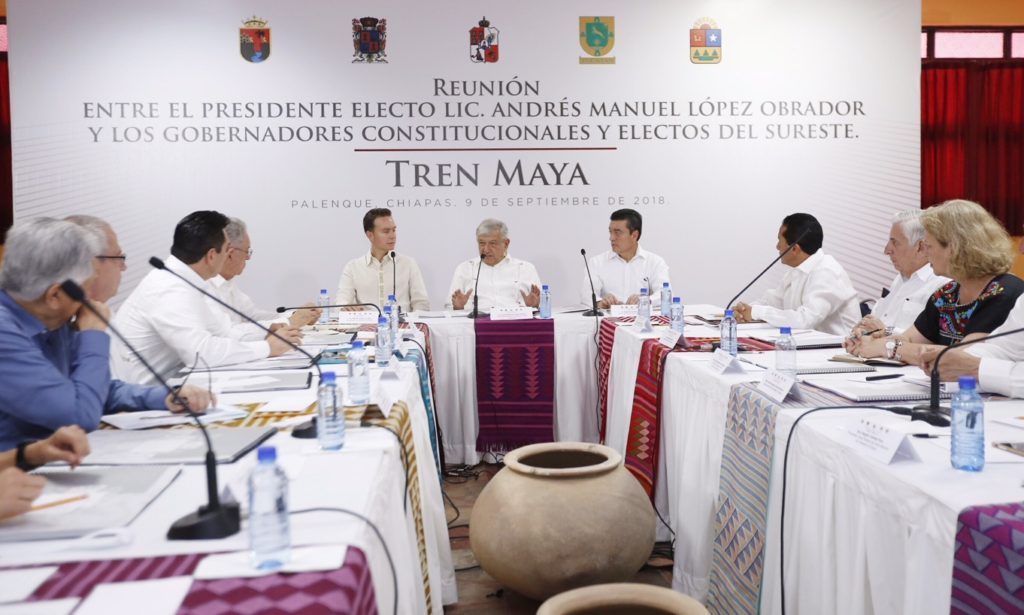 Gobernadores ofrecen apoyo a AMLO para construir el Tren Maya. Noticias en tiempo real