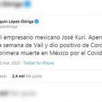 Fallece José Kuri- López Dóriga