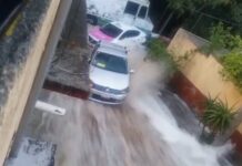 VIDEO: Captan MEGA FUGA de AGUA en ÁLAVARO OBREGÓN; hay daño en al menos 12 viviendas
