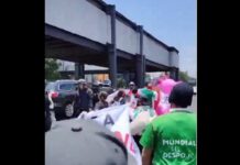 VIDEO: MADRES BUSCADORAS y POLICÍAS de la CDMX se enfrentan a JALONEOS y EMPUJONES
