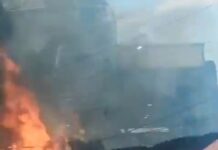 VIDEO: Captan INCENDIO cerca de la INFRAESTRUCTURA del CABLEBÚS Línea 2